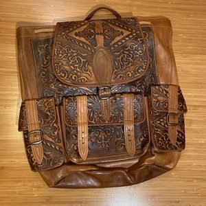Handmade leather back pack